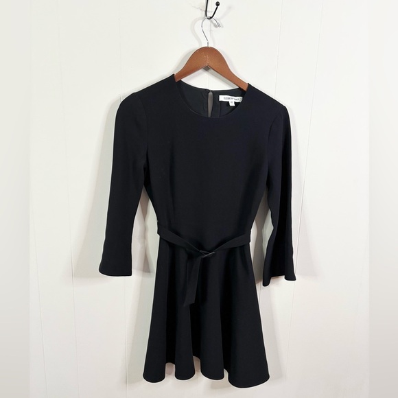 Elizabeth and James Black a line fit and flair half sleeve belted dress XS - Picture 1 of 6